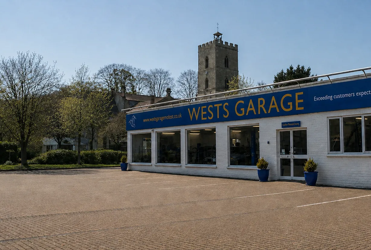 Wests Garage workshop and forecourt today